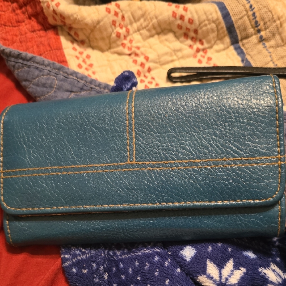 Amazon Blue Leather Wallet